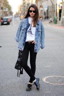 明星穿牛仔外套街拍